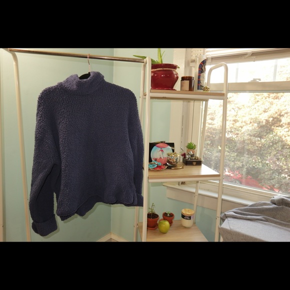 Purple Mock Neck Sweater - Picture 2 of 5